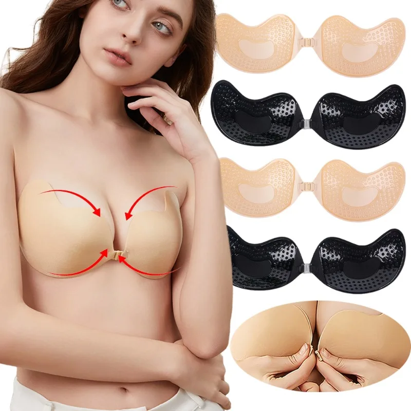 Push Up Bra Silicone - 1/2Pc 보이지 않는 푸시 업 브래지어