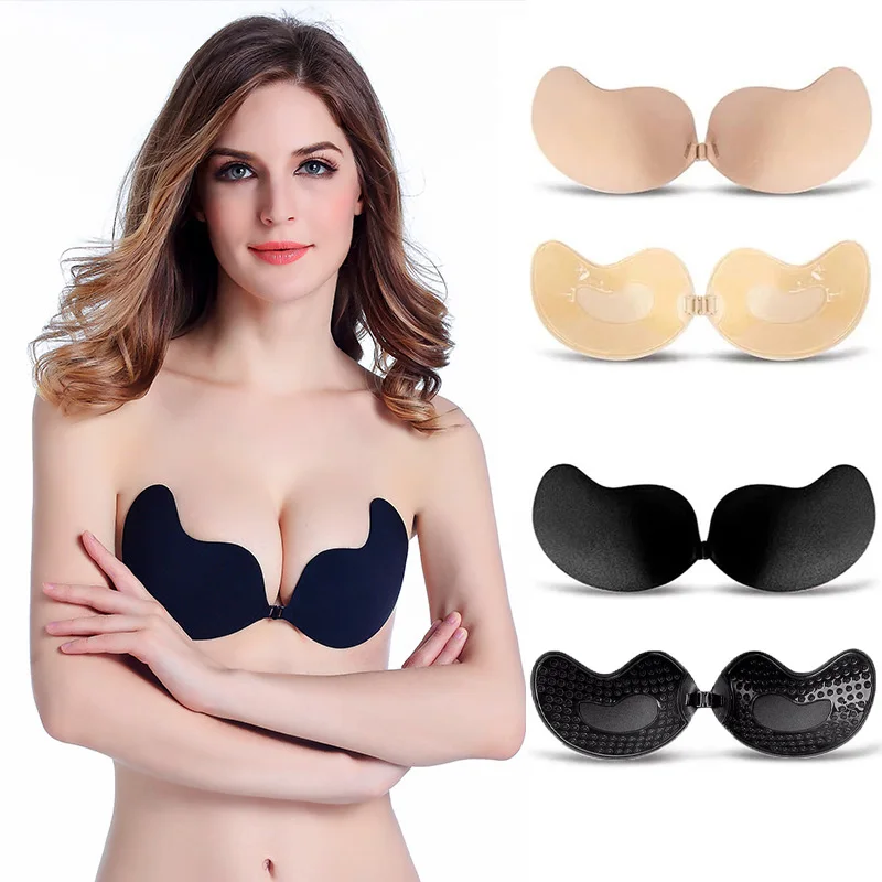 Push Up Bra Silicone - 섹시한 여성용 브라, 보이지 않는 푸쉬업