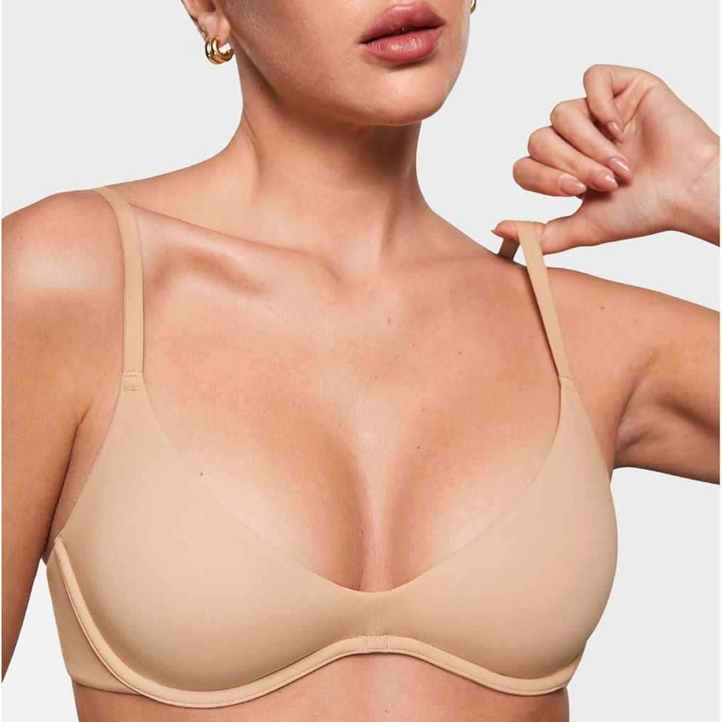 Wirefree Bra Comfort - 여성용 딥 V 노패드 심리스 와이어프리