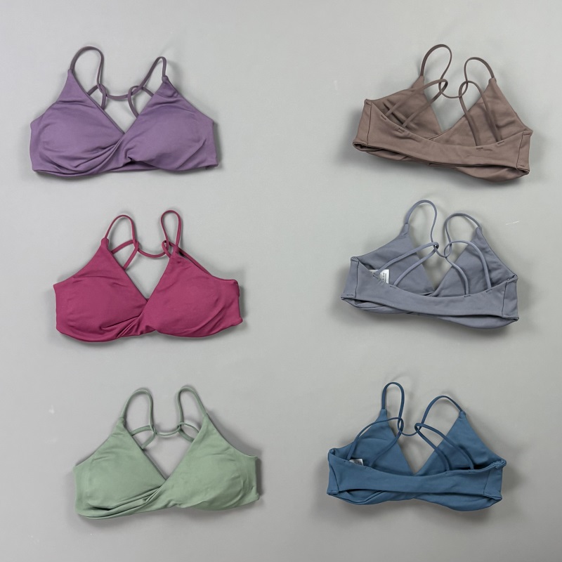 Sports Bra Racerback - 비전 여성 스포츠 브라 V넥 트위스트