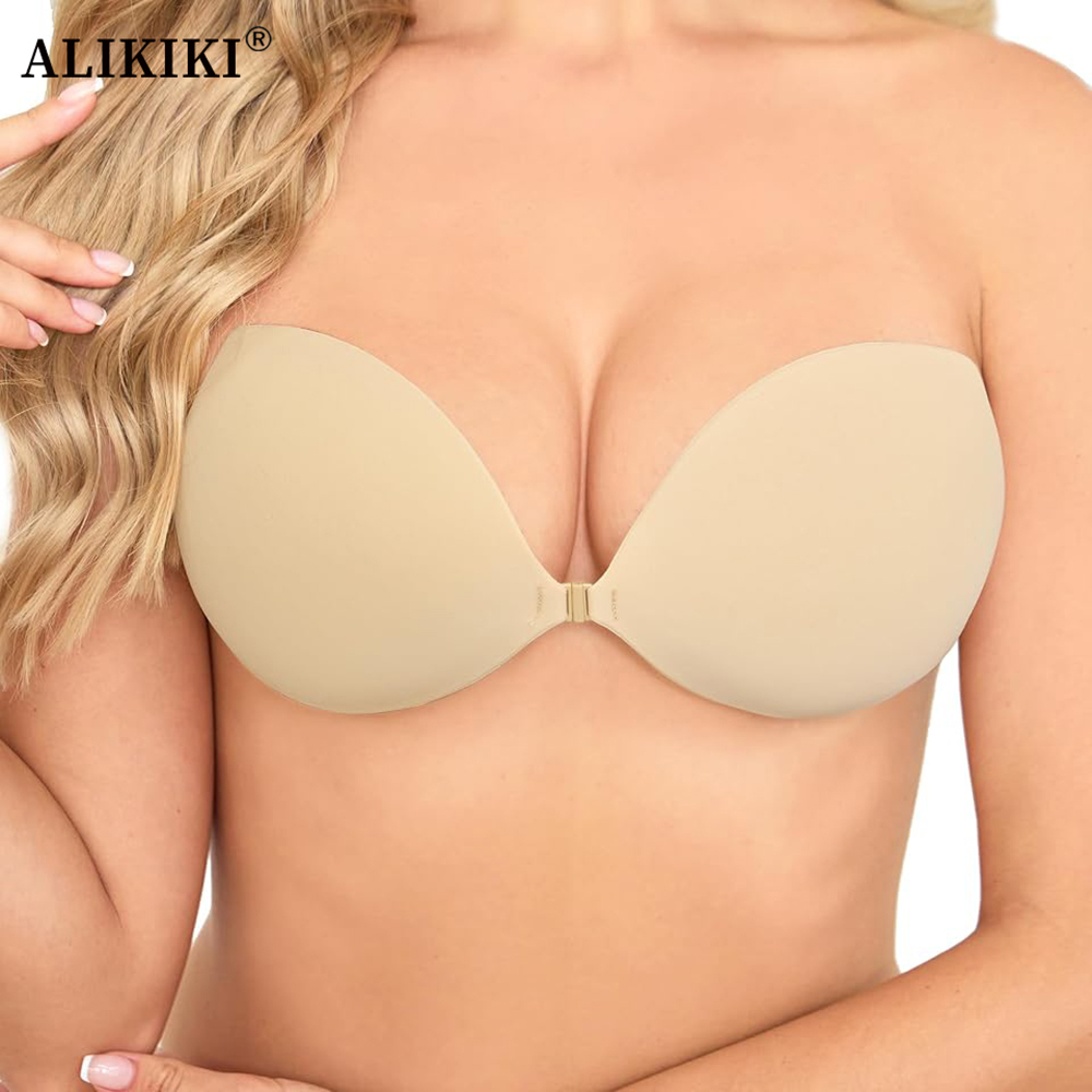 Backless Bra Sticky - 여성용 푸쉬업 스티키 브라, 등이 없는