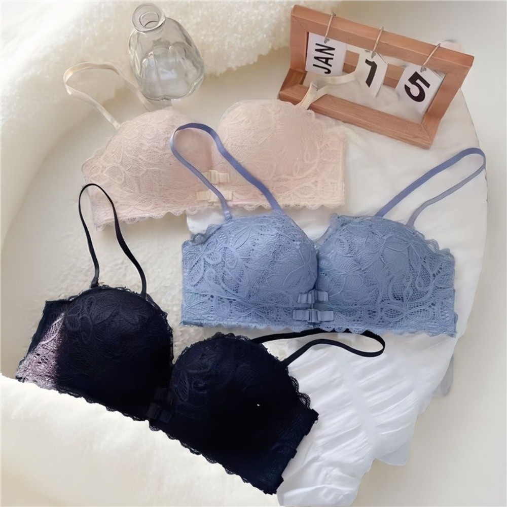 Wirefree Bra Comfort - 편안한 딥 V 프론트 버튼 브라
