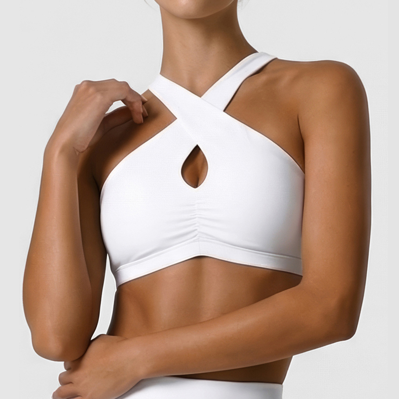 Sports Bra Racerback - 여성 소프트 스포츠 속옷 솔리드 컬러