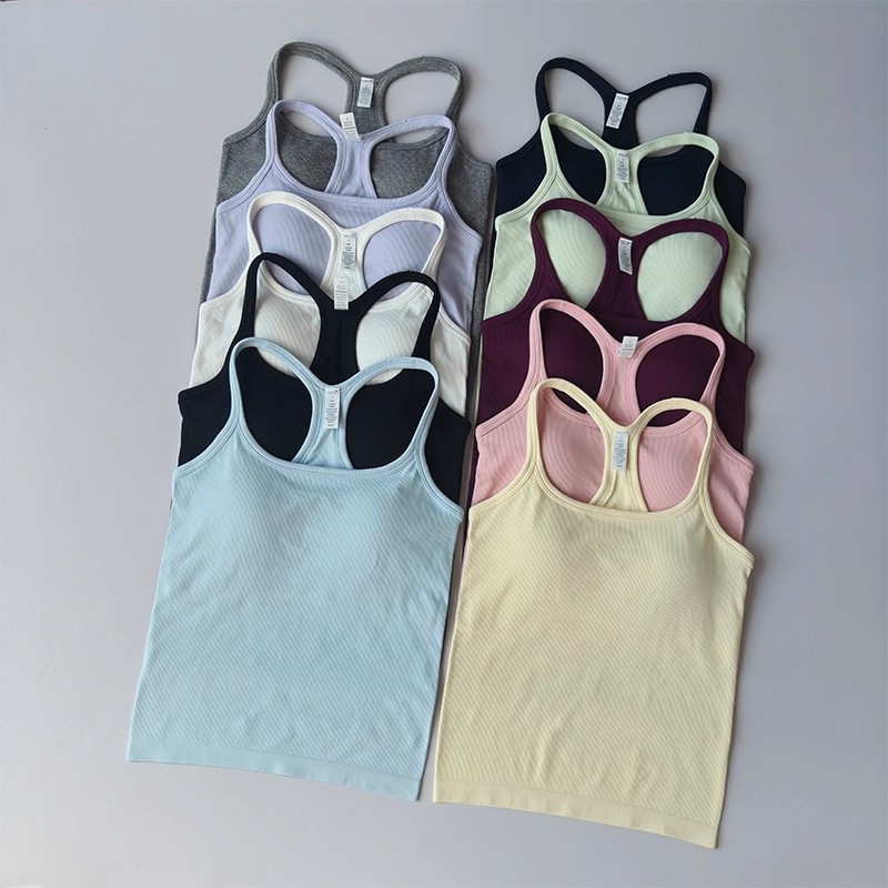 T Shirt Bra Seamless - 여름 여성 요가 캐미솔 스포츠 베스트
