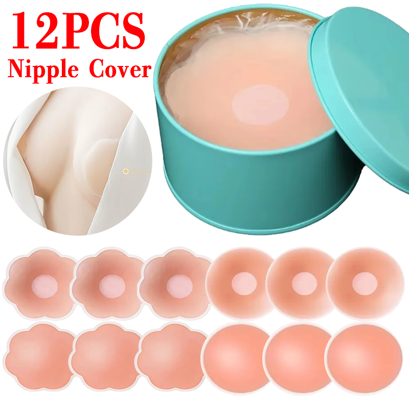 Push Up Bra Silicone - 6/12개입 투명 셀프 접착식 가슴 패치