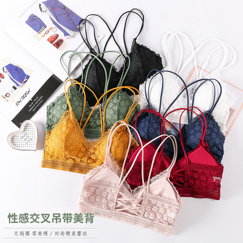 Lace Bralette Set - 3D 섹시 란제리 원활한 스포츠 브래지어