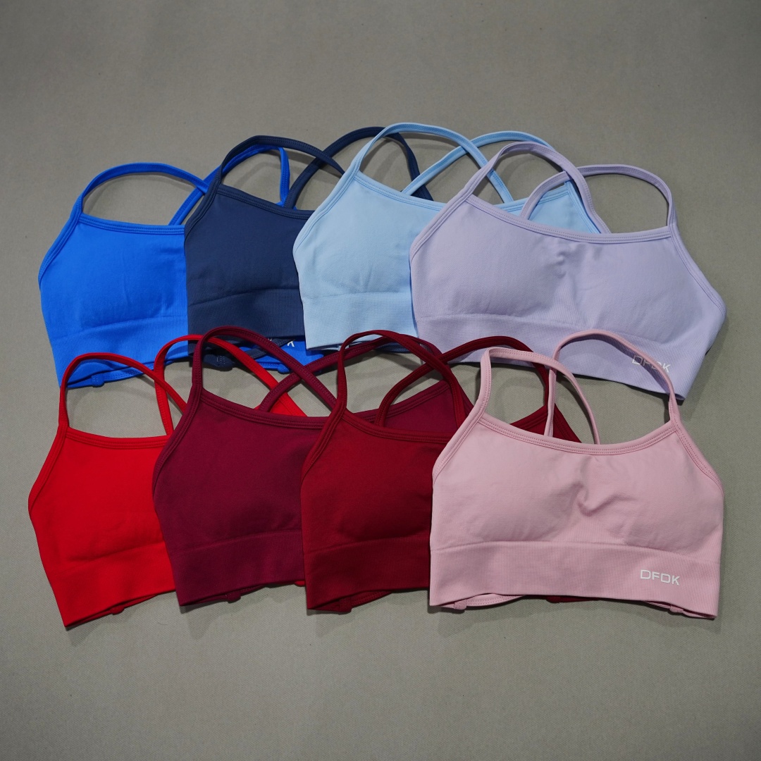 Underwire Bra Padded - DFDK 리브드 심리스 크로스 백 요가