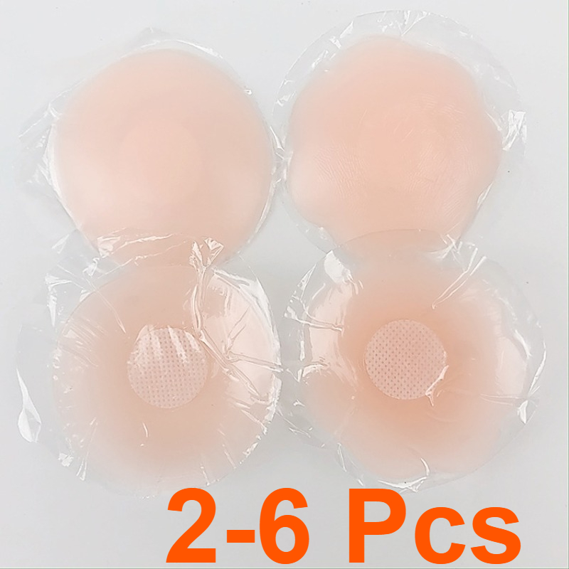 Push Up Bra Silicone - 2-6Pcs 여성 실리콘 젖꼭지 커버 재사용