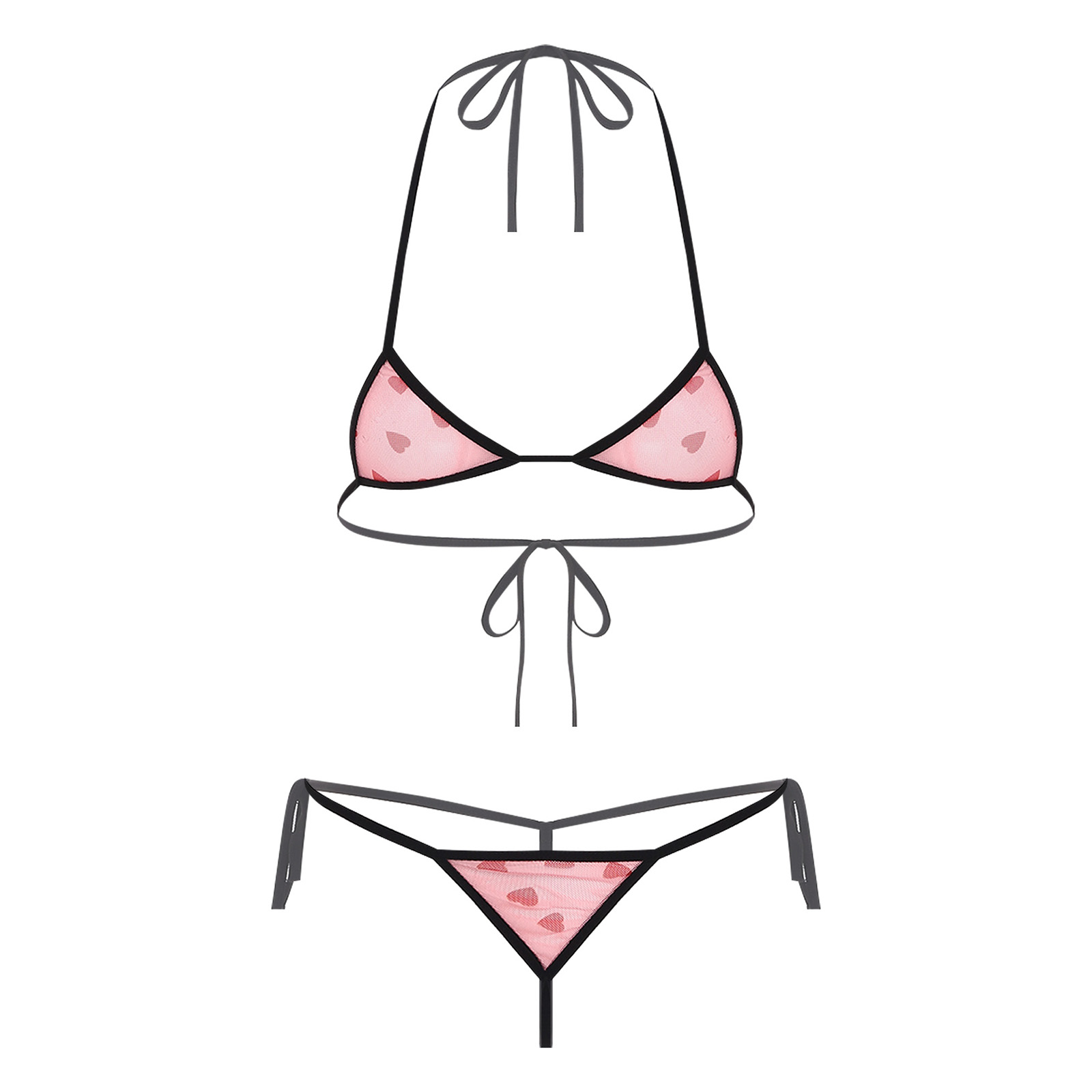 여성용 마이크로 미니 비키니 란제리 속옷 세트 프린트  - Sheer Mesh Bra 리뷰 및 가격