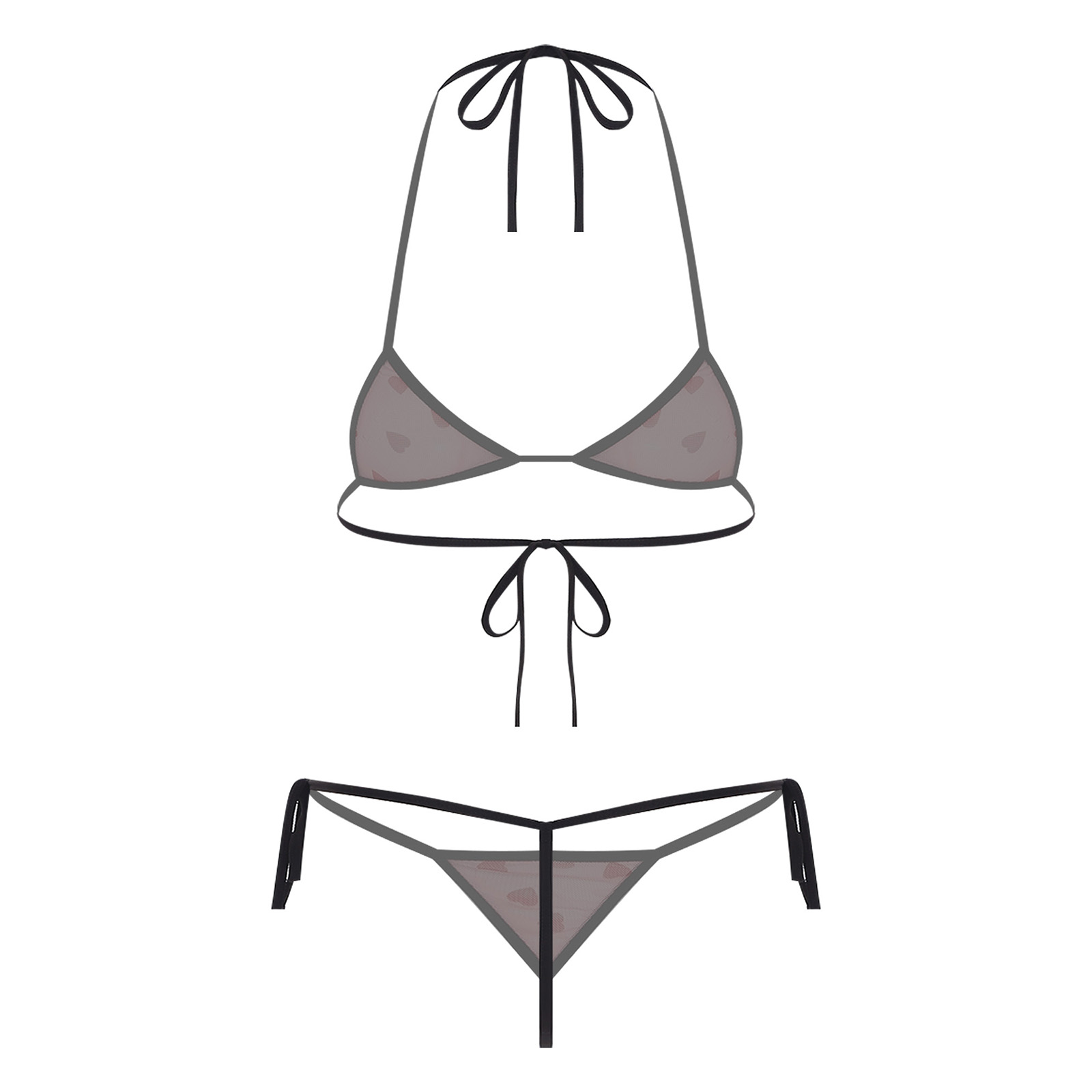 여성용 마이크로 미니 비키니 란제리 속옷 세트 프린트  - Sheer Mesh Bra 리뷰 및 가격