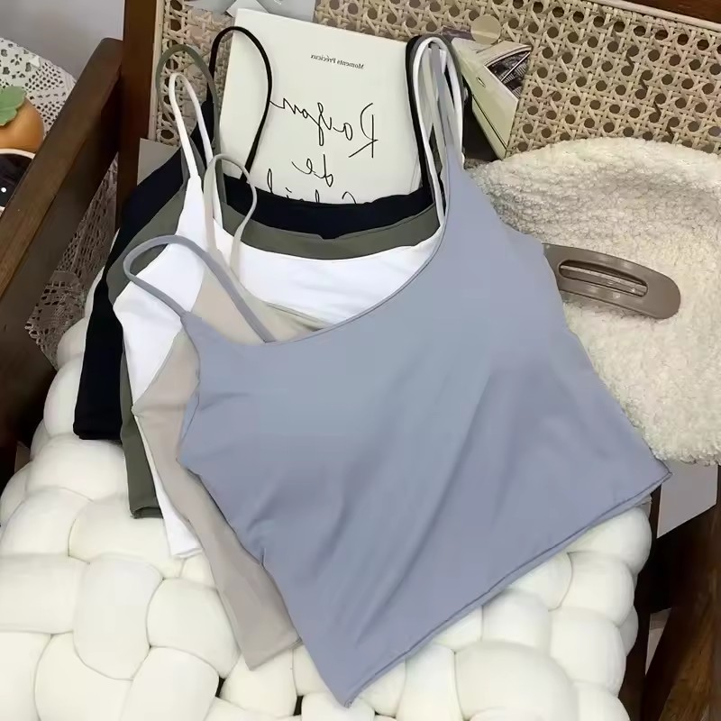 여성 원활한 얼음 실크 패딩 캐미솔 브라 탑 여름 요가 - T Shirt Bra Seamless 리뷰 및 가격