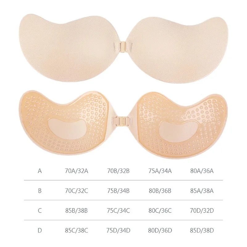 보이지 않는 스트랩리스 접착식 스틱 브라 스트랩리스 푸 - Push Up Bra Silicone 리뷰 및 가격