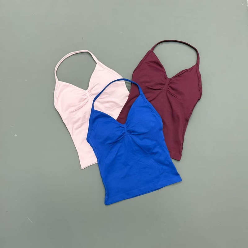 짐 여성용 스포츠 탱크탑 심리스 홀터 스파게티 스트랩  - Sports Bra Racerback 리뷰 및 가격