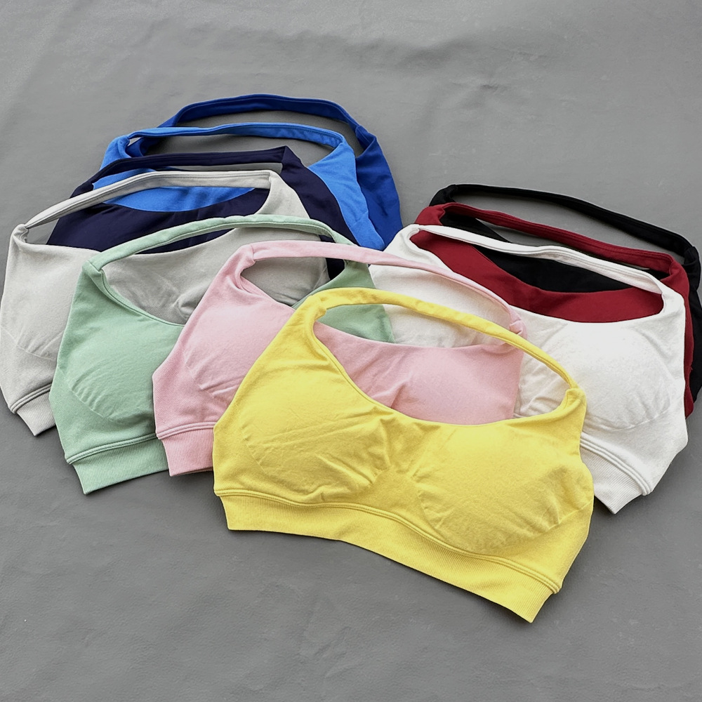 스포츠 브라 여성용 심리스 홀터탑 하이 서포트 푸쉬업  - Sports Bra Racerback 리뷰 및 가격