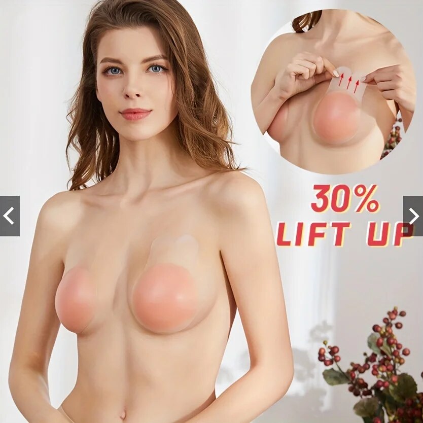 1 쌍의 실리콘 젖꼭지 커버 리프트 업 브래지어 스티커 - Push Up Bra Silicone 리뷰 및 가격