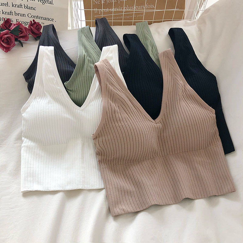 여성 탱크 크롭탑 여성용 탑 섹시 란제리 심리스 속옷  - T Shirt Bra Seamless 리뷰 및 가격
