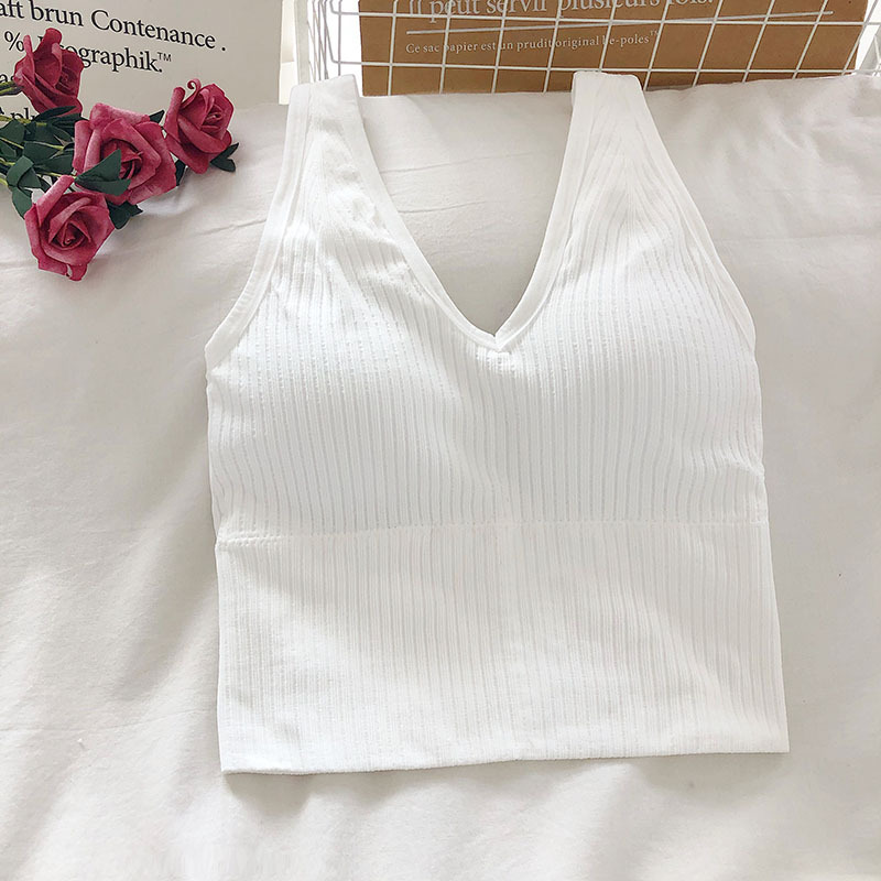 여성 탱크 크롭탑 여성용 탑 섹시 란제리 심리스 속옷  - T Shirt Bra Seamless 리뷰 및 가격