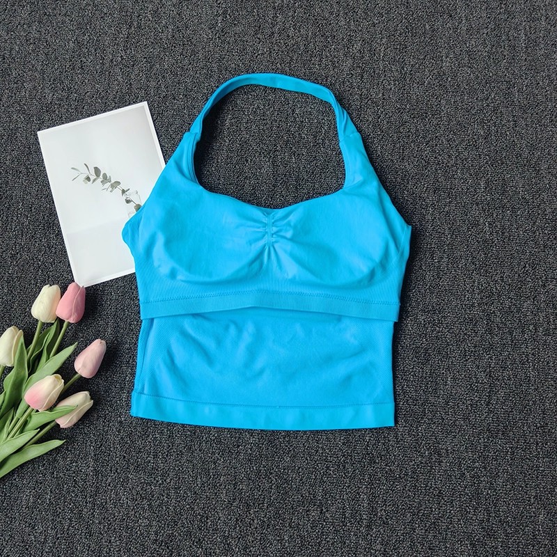 여성용 심리스 홀터넥 스포츠 베스트 요가 백리스 행잉넥 - T Shirt Bra Seamless 리뷰 및 가격
