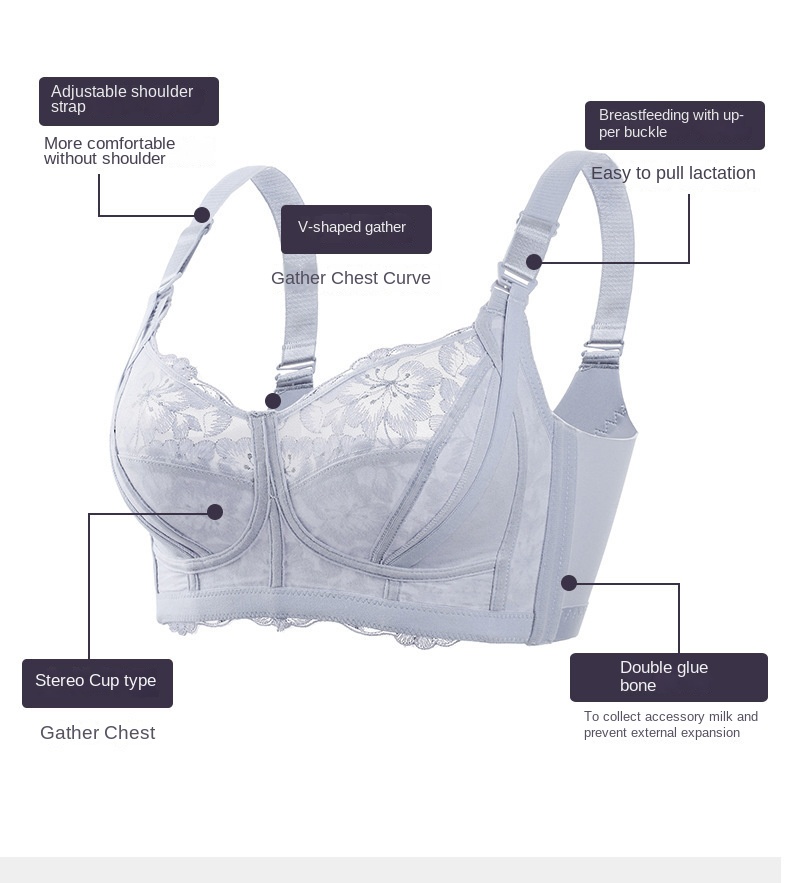 레이스 자수 출산 간호 브래지어 여름 초박형 전체 가슴 - Nursing Bra Clip 리뷰 및 가격