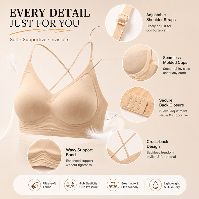 파인투 심리스 웨이브 서포트 밴드 브라렛 스킨 프렌들리 - Sleep Bra Bralette 리뷰 및 가격