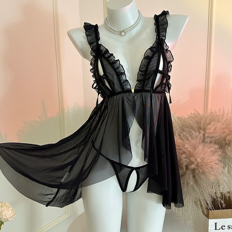 여성 잠옷 세트 레이스 오픈 브라 슬립웨어 섹시 란제리 - Lace Bralette Set 리뷰 및 가격