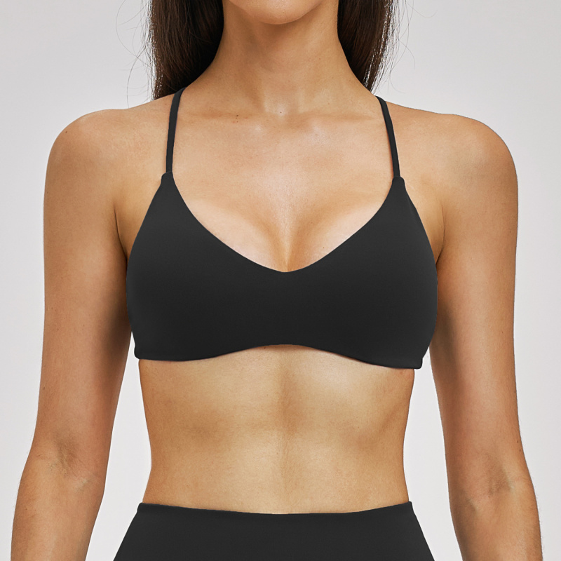 백리스 요가 브라 여성용 스포츠 여름 러닝 백크로스 속 - Sports Bra Racerback 리뷰 및 가격