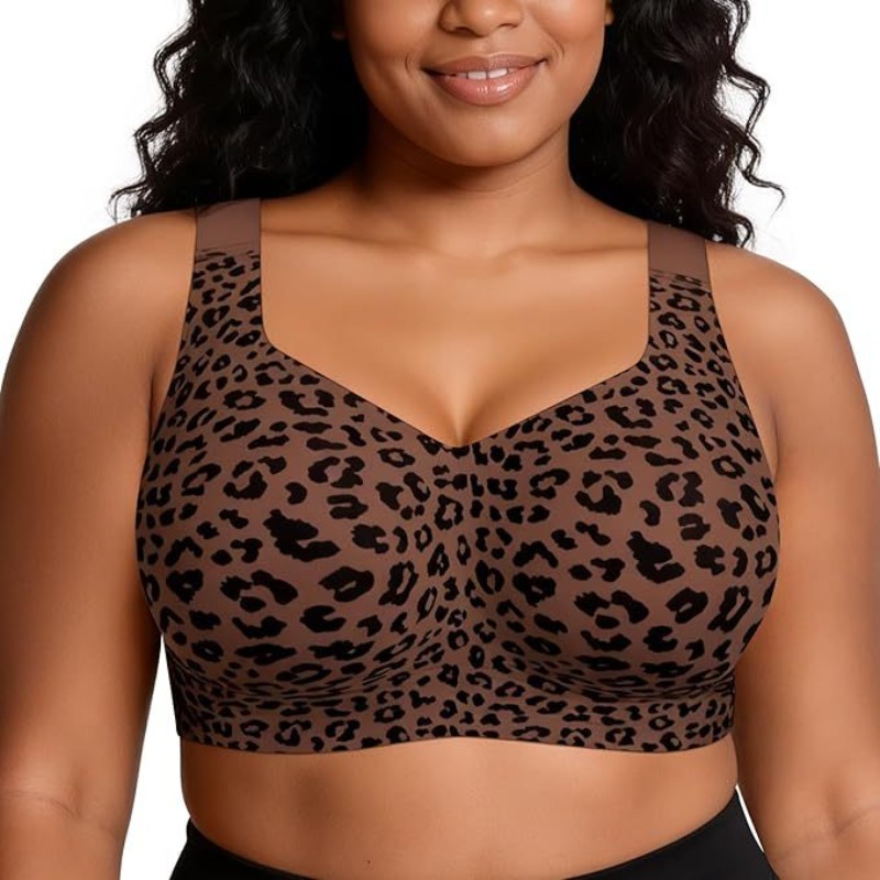 레오파드 젤리 브라 노 언더와이어 푸쉬업 무선 브라 심 - Underwire Bra Padded 리뷰 및 가격