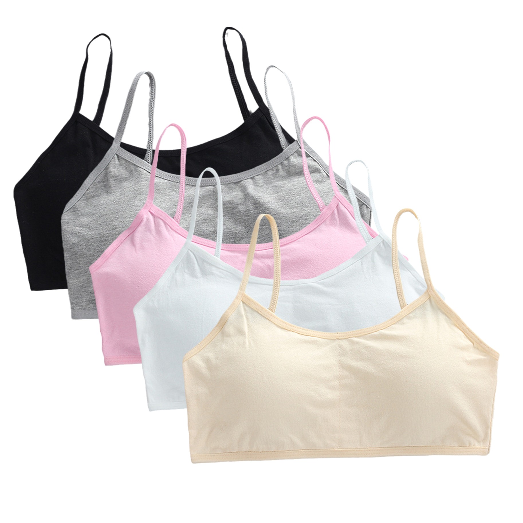 5pcs 십대 소녀용 면 트레이닝 브라렛 조절 가능한  - Cotton Bra Everyday 리뷰 및 가격