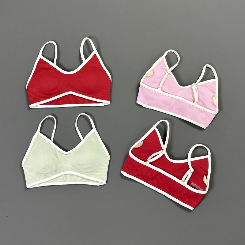 여성용 콘트라스트라인 요가 브라 V넥 화이트 엣지 얇은 - Sports Bra Racerback 리뷰 및 가격
