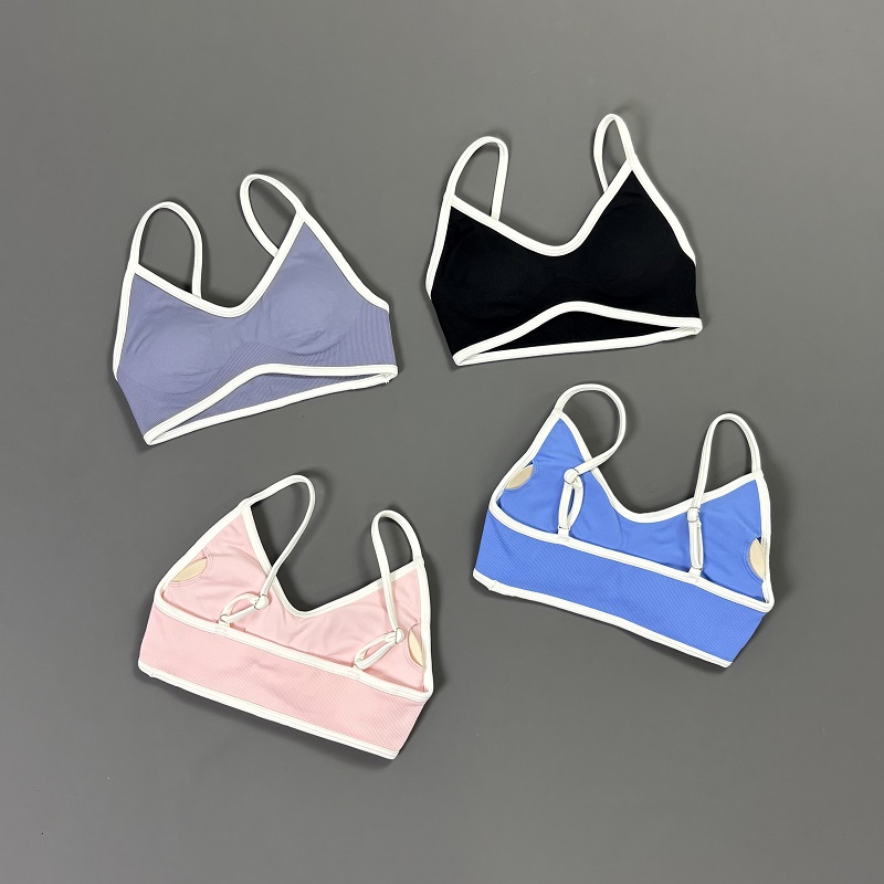 여성용 콘트라스트라인 요가 브라 V넥 화이트 엣지 얇은 - Sports Bra Racerback 리뷰 및 가격