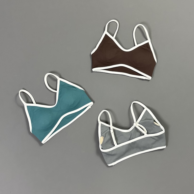 여성용 콘트라스트라인 요가 브라 V넥 화이트 엣지 얇은 - Sports Bra Racerback 리뷰 및 가격