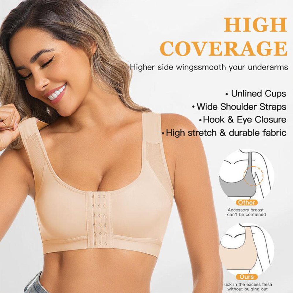 여성용 일상 스포츠 브라 수술 후 압박 브라 앞 여밈  - Mastectomy Bra Pocket 리뷰 및 가격