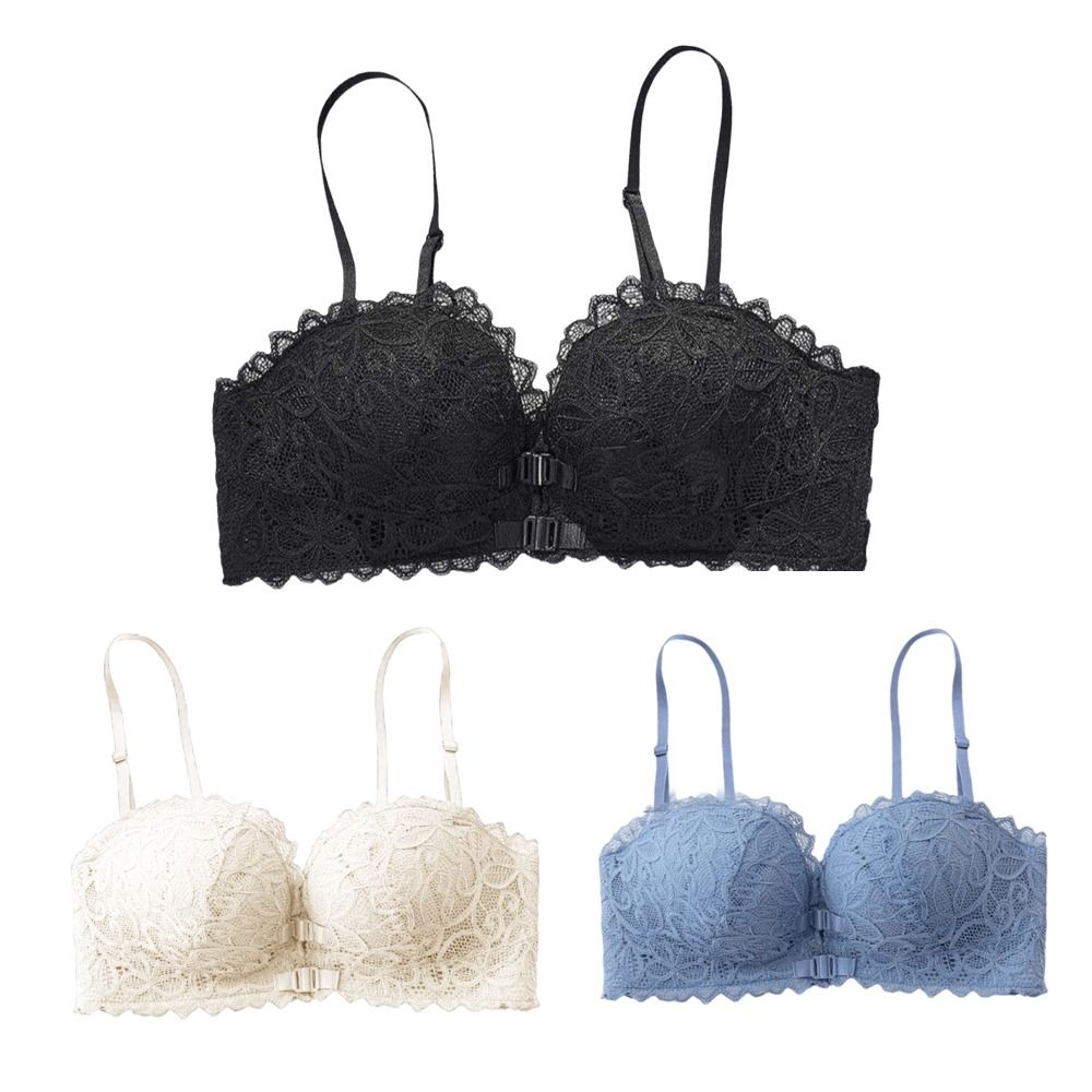 편안한 딥 V 프론트 버튼 브라 푸쉬업 속옷 무선 브라 - Wirefree Bra Comfort 리뷰 및 가격