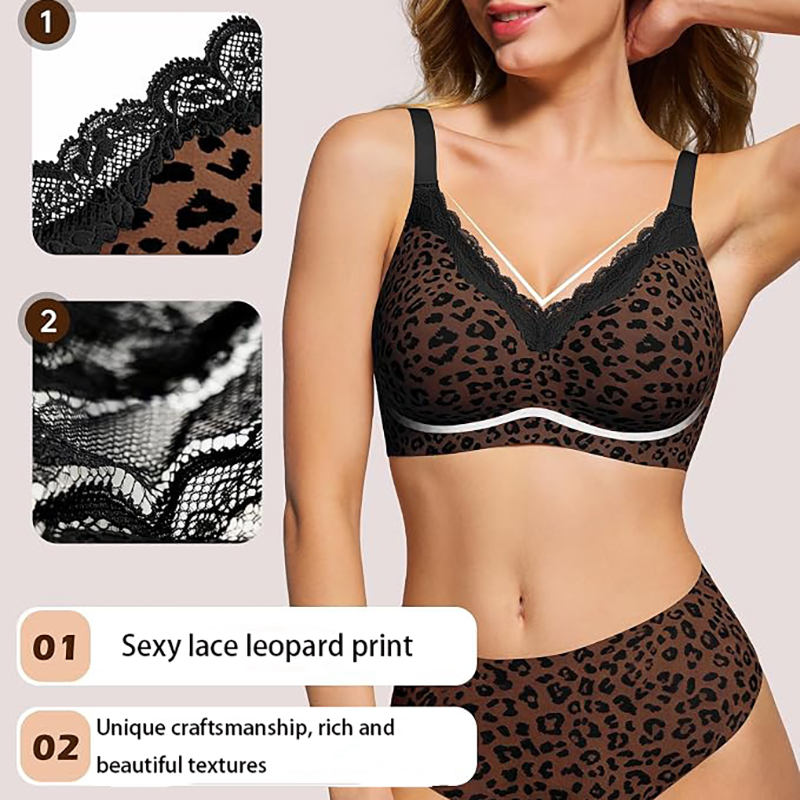 핑크 레오파드 프린트 레이스 와이어프리 심리스 브라 풀 - Wirefree Bra Comfort 리뷰 및 가격