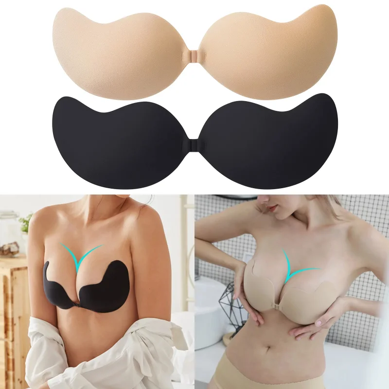 여성용 보이지 않는 푸시업 브래지어, 백리스 스트랩리스 - Backless Bra Sticky 리뷰 및 가격