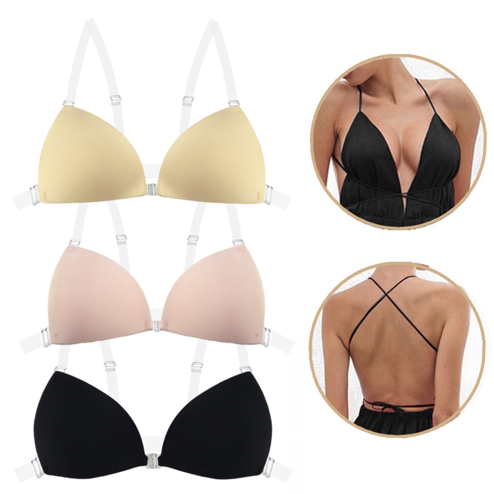 여성용 스티키 브라, 백리스 웨딩드레스용 실리콘 플런지 - Push Up Bra Silicone 리뷰 및 가격