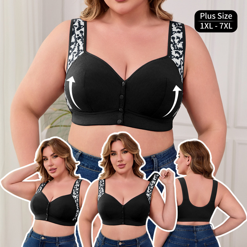 XL-7XL 플러스 사이즈 앞 버클 브라 여성용 무선  - Full Coverage Bra 리뷰 및 가격