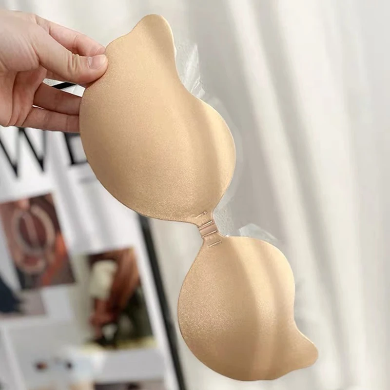 재사용 가능한 접착식 니플 커버 A-D컵, 실리콘 패드 - Push Up Bra Silicone 리뷰 및 가격